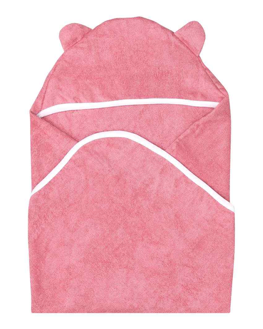 Bamboo Baby Hooded Towel | 500 GSM Pink