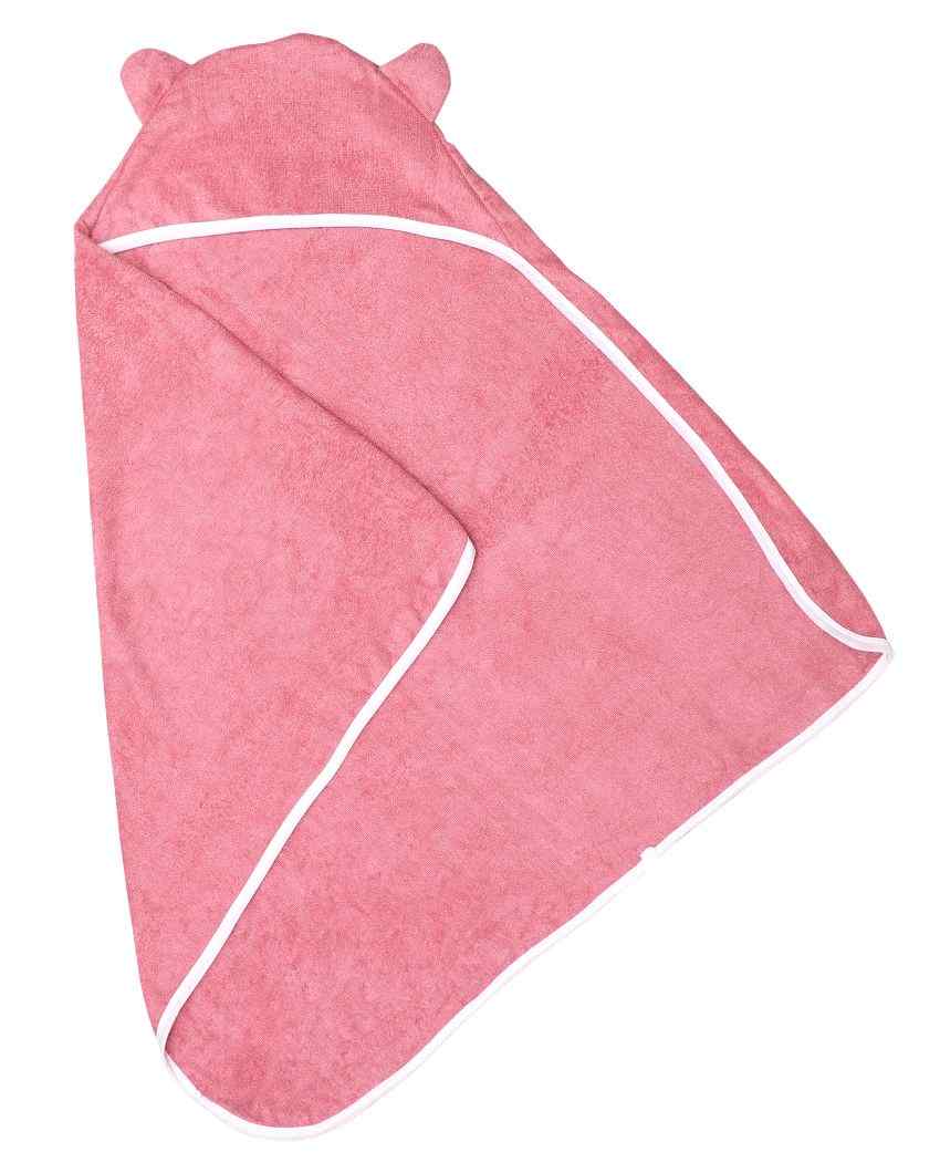 Bamboo Baby Hooded Towel | 500 GSM Pink