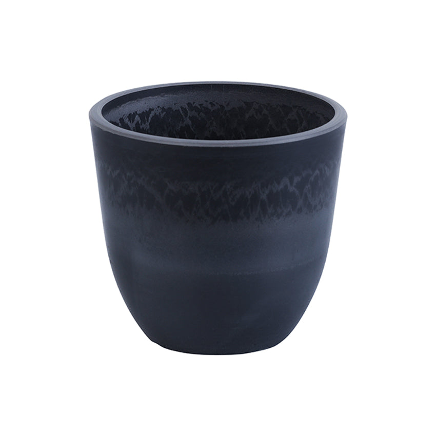 Elegant Black FRP Pots with Modern Design Without Plant | Set of 4 | 5 x 5 inches