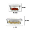 Glass Container Lunch Box | Set of 3 (1 Rectangle + 2 Round)