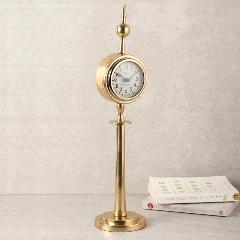 Majestic Spire Clock Gold