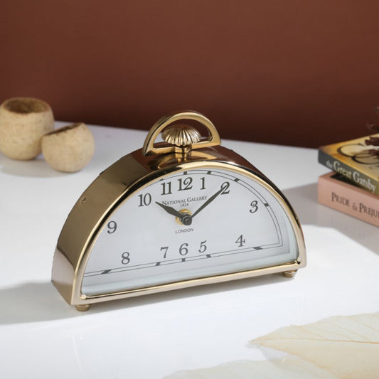 Luna Desk Table Clock in Gold Default Title