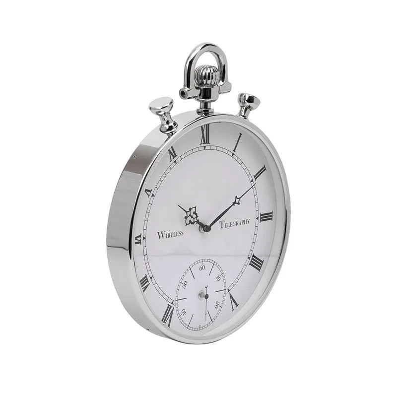 Deviating Seconds Silver Wall Clock Default Title