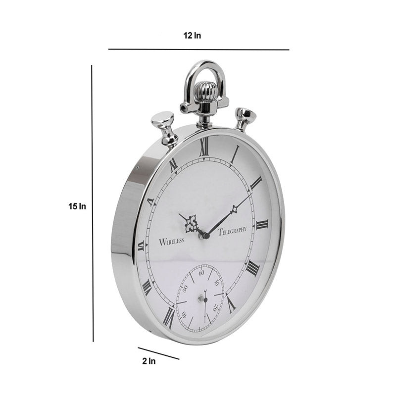 Deviating Seconds Silver Wall Clock Default Title