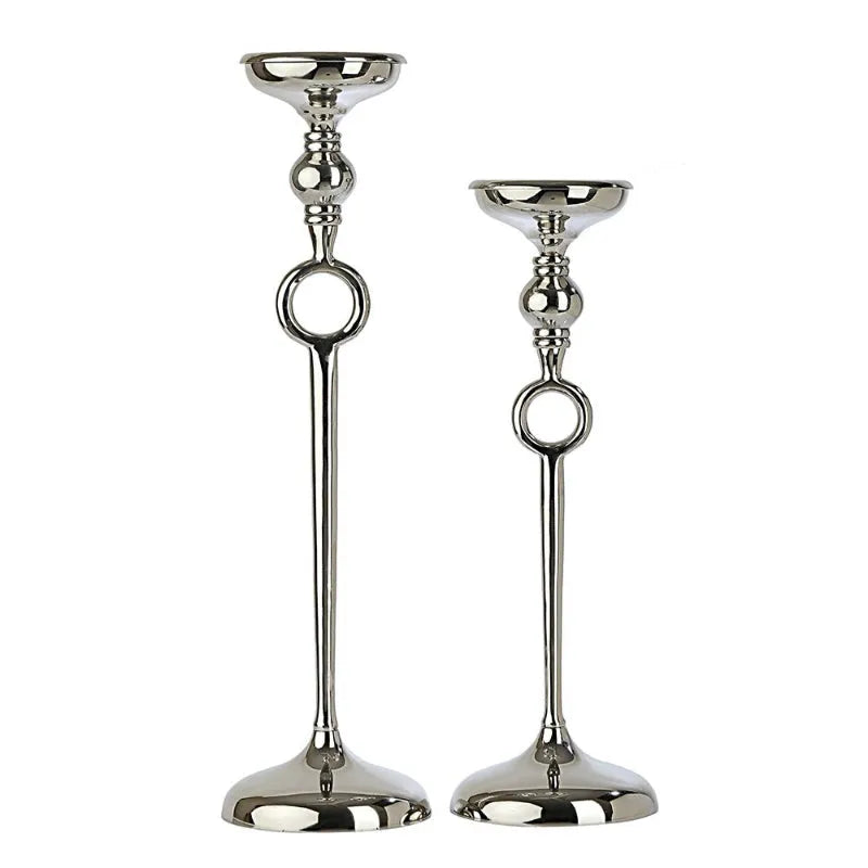 Ajna Pillar Holder | Set of 3 | Multiple Colors Silver