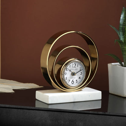 Rings Of Saturn Desk Table Clock | Multiple Colors Gold