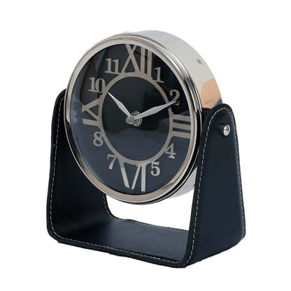 Genuine Leather Table clock | Multiple Colors | 6.5 x 3.5 x 8 inches
