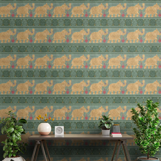Royal Elephants Wallpaper | Multiple Options Soft feel