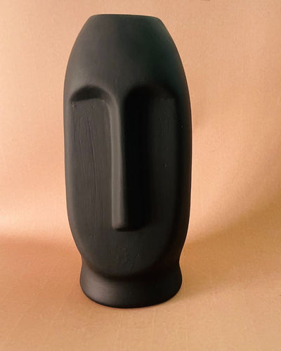 Black Face Ceramic Vase