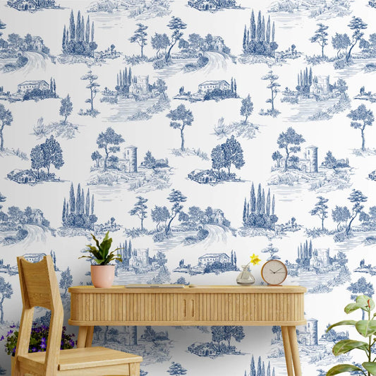 Elegant Toile Wallpaper | Multiple Options Soft feel