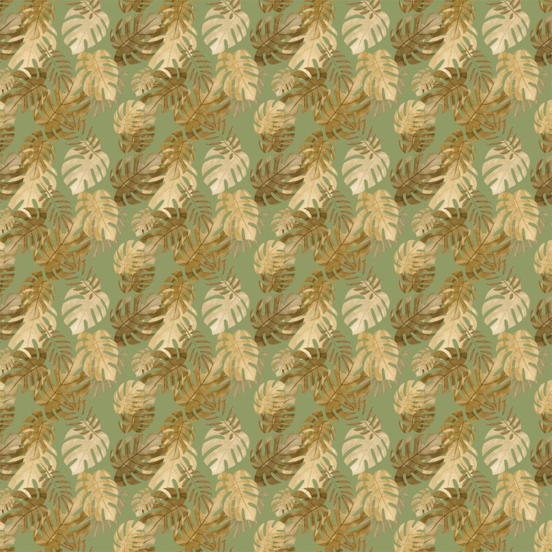 Yellow Troipcal Leaves Theme Wallpaper | Multiple Options Soft feel