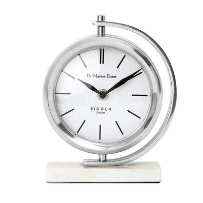 Marbellic Table Clock | Multiple Colors Silver