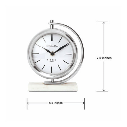 Marbellic Table Clock | Multiple Colors Silver