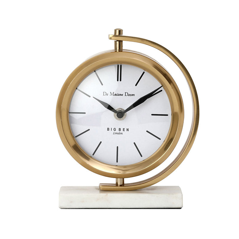 Marbellic Table Clock | Multiple Colors Gold