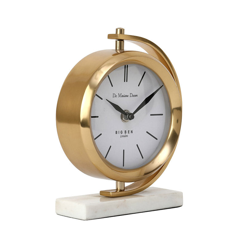 Marbellic Table Clock | Multiple Colors Gold