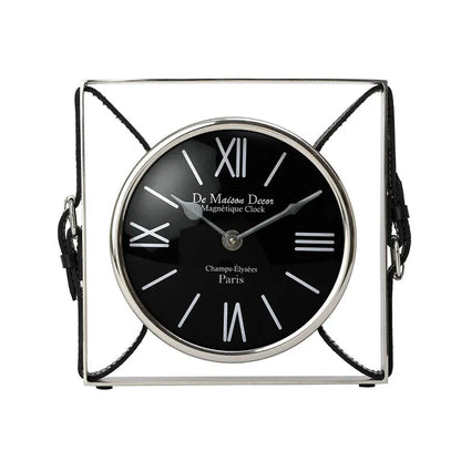 Timeless Straps Table Clock | Multiple Colors Silver