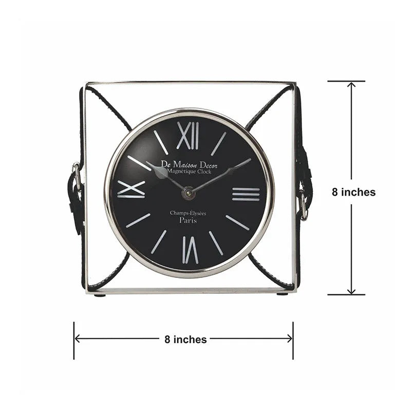 Timeless Straps Table Clock | Multiple Colors Silver