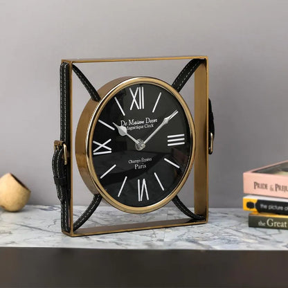 Timeless Straps Table Clock | Multiple Colors Gold