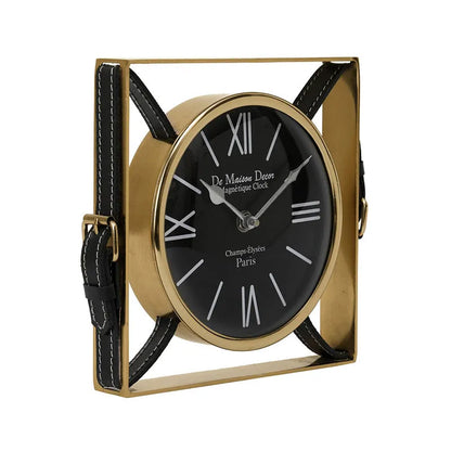 Timeless Straps Table Clock | Multiple Colors Gold