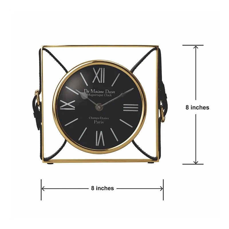 Timeless Straps Table Clock | Multiple Colors Gold