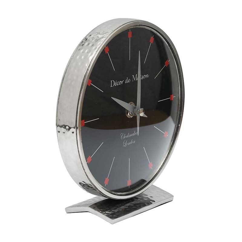 Minno Table clock | Multiple Colors Silver