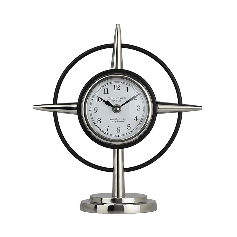 Radiant Disc Table Clock |  Multiple Colors Silver