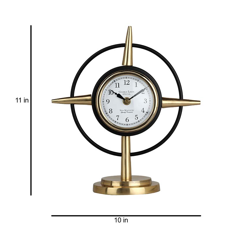 Radiant Disc Table Clock |  Multiple Colors Gold