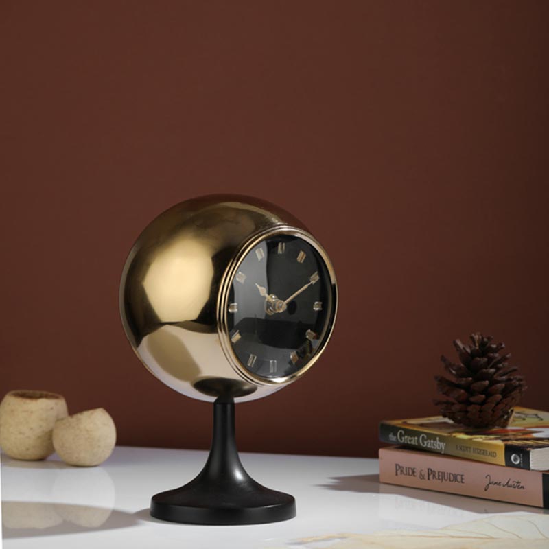 Circular Globe Table Clock | Multiple Colors | 7 x 7 x 11 inches