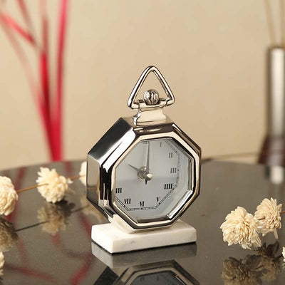 Victoria Table Clock | Multiple Colors Silver