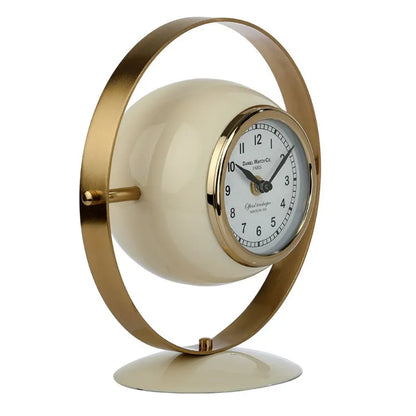 Halo Clock In Ivory Enamle & Gold Default Title