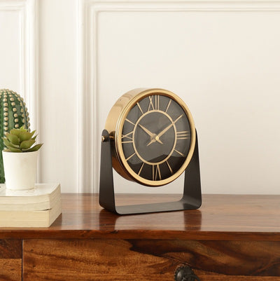 Mitsuki Iron Table Clock | Multiple Colors Gold