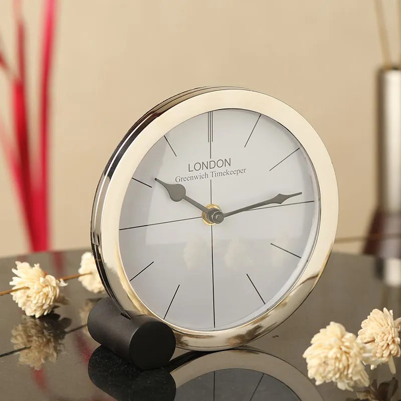 Langston Table Clock | Multiple Colors Silver