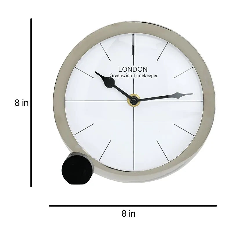 Langston Table Clock | Multiple Colors Silver