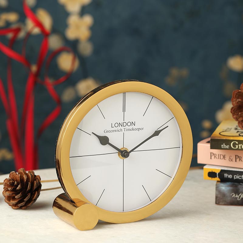 Langston Table Clock | Multiple Colors Gold