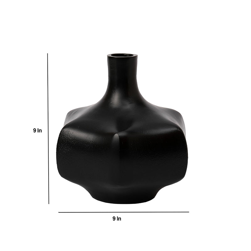 Verdant Metal Vase | Multiple Colors Black