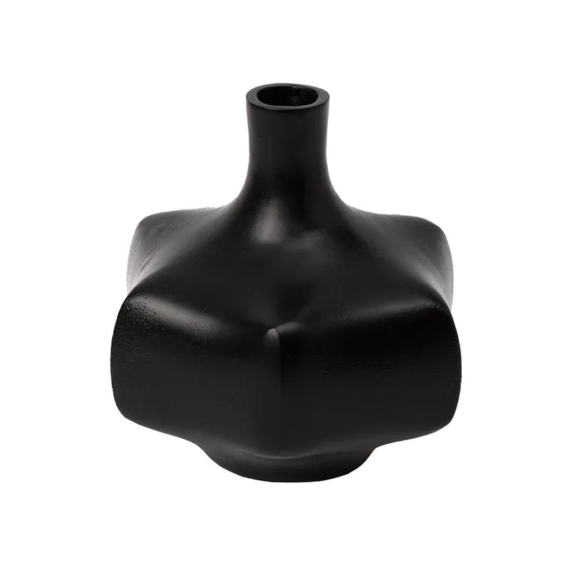 Verdant Metal Vase | Multiple Colors Black