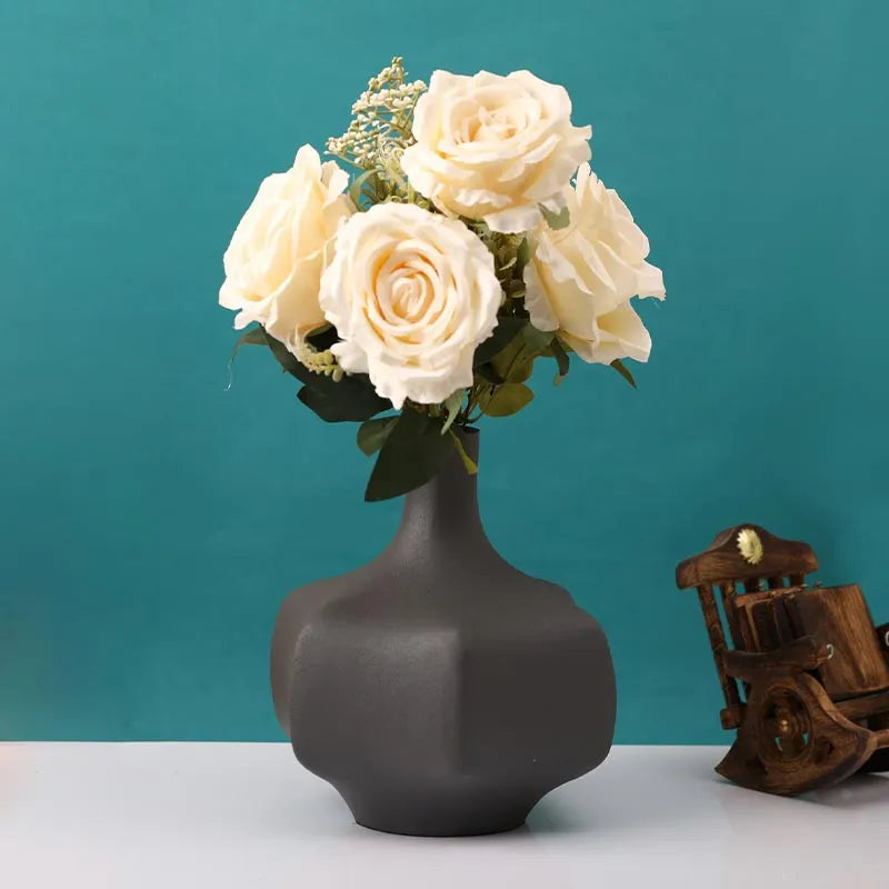 Verdant Metal Vase | Multiple Colors Grey