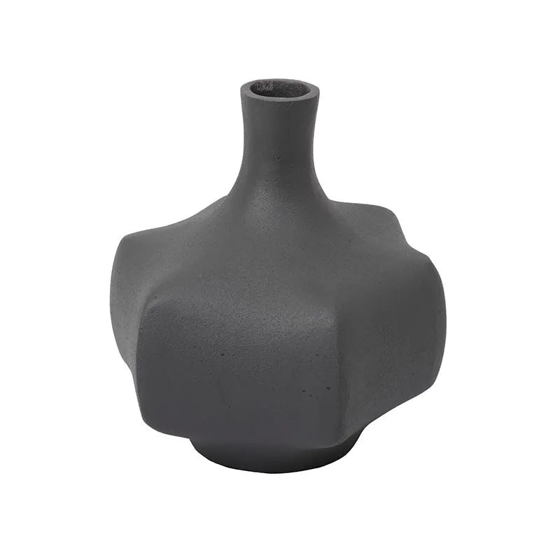 Verdant Metal Vase | Multiple Colors Grey