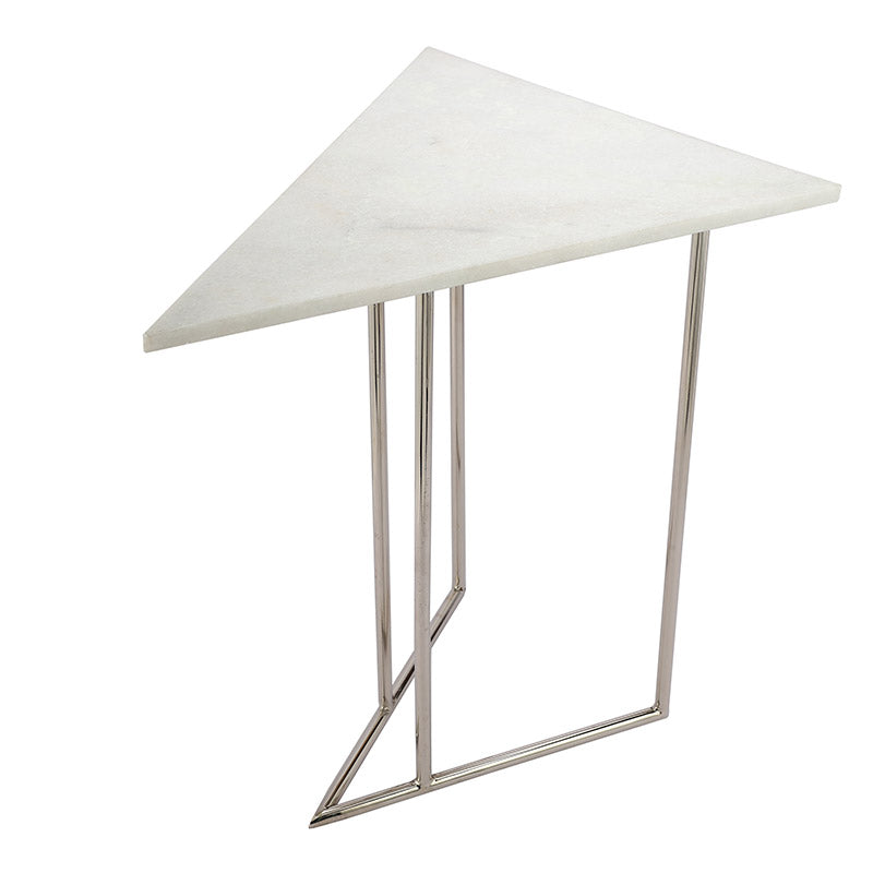 Marbled Steel Triangle Nesting Large Size Tables | Multiple Colors