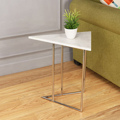 Marbled Steel Triangle Nesting Large Size Tables | Multiple Colors