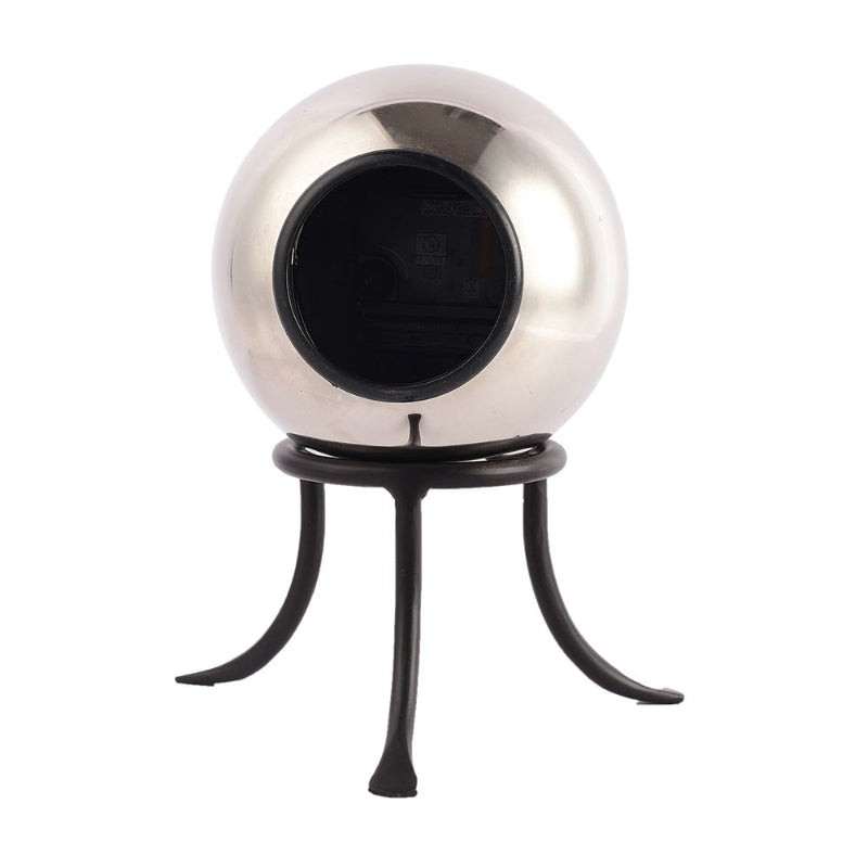 Seated Sphere Table Clock | Multiple Colors Silver & Black