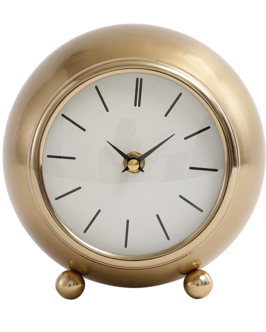 Seraphic Veil Gold Luxury Iron Desk Clock | 7 x 8 inches