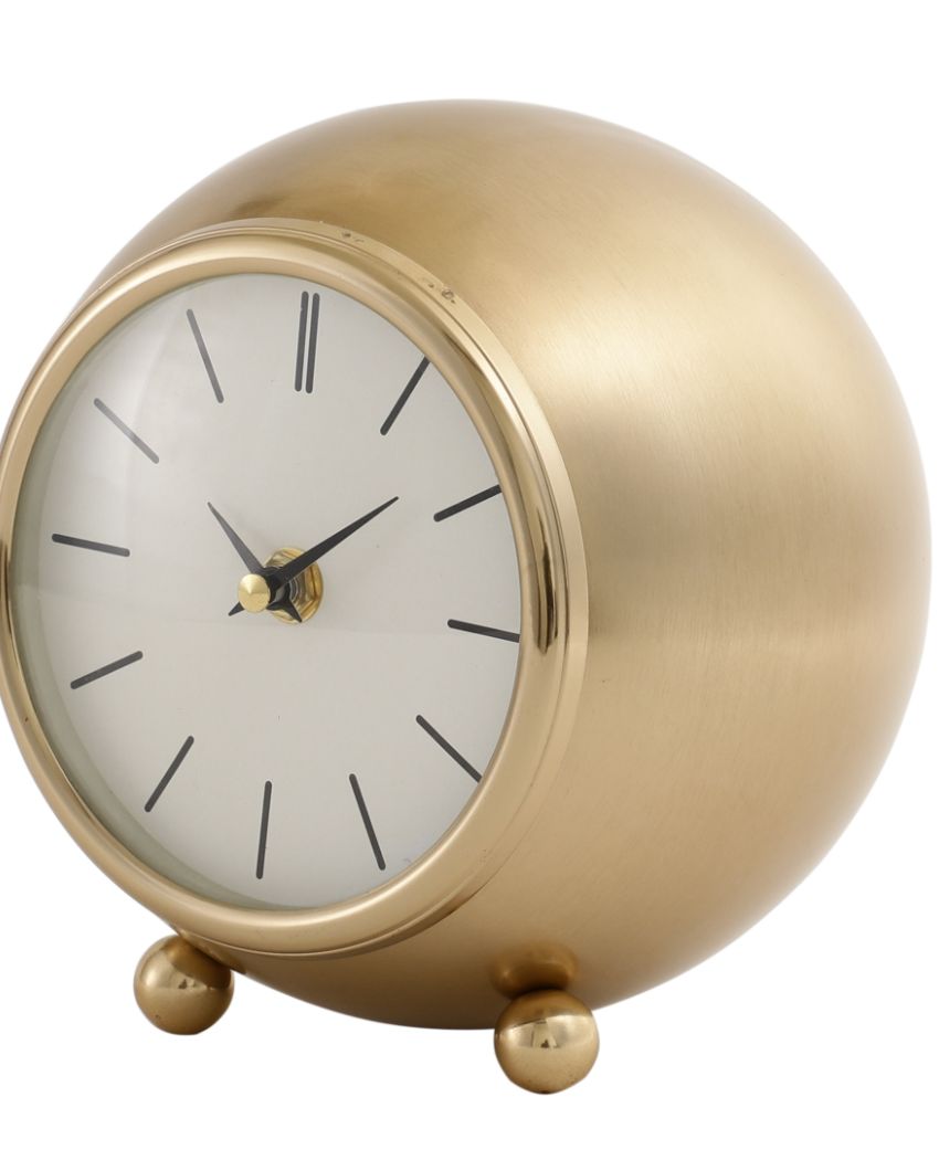 Seraphic Veil Gold Luxury Iron Desk Clock | 7 x 8 inches