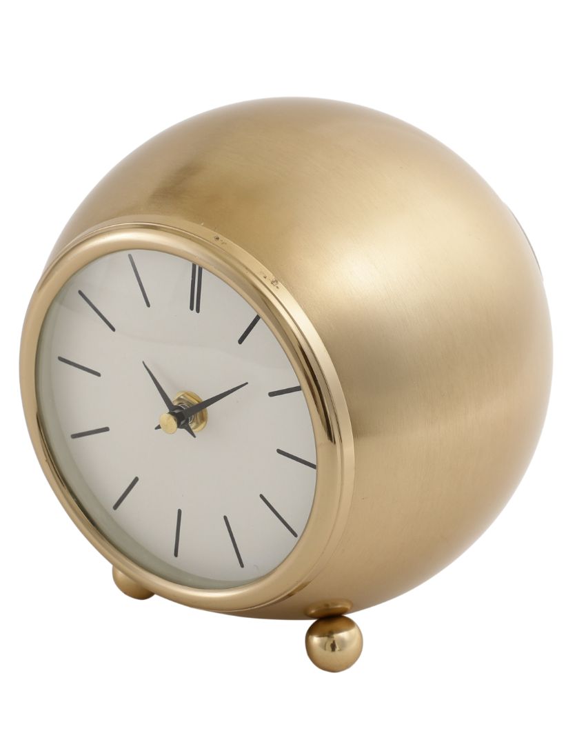 Seraphic Veil Gold Luxury Iron Desk Clock | 7 x 8 inches