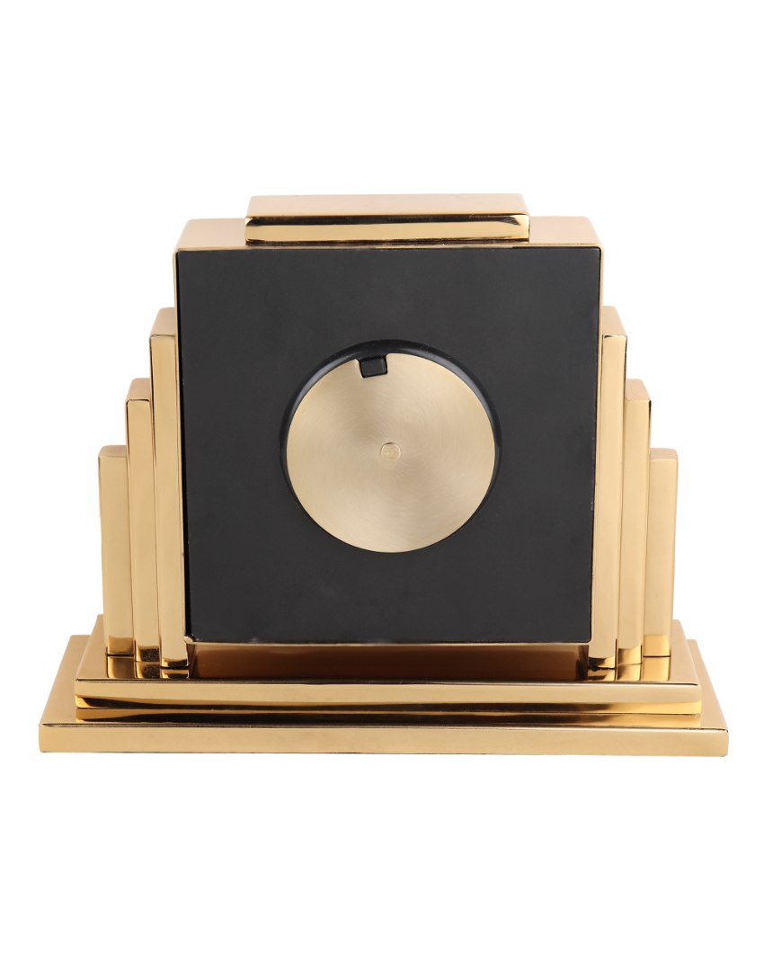 Highrise Horizon Time Steel Table Clock Gold