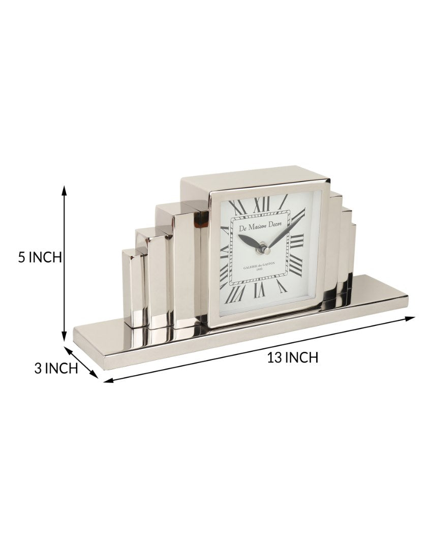 Metropolitan Marvel Steel Table Clock Silver
