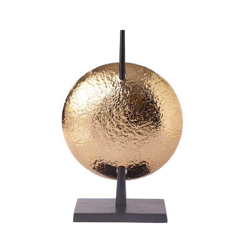 Luminous Disc Candle Holder In Gold And Black Finish Default Title