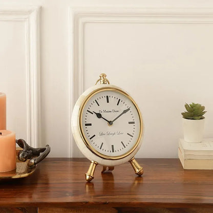 Bone Framed Table Clock Default Title