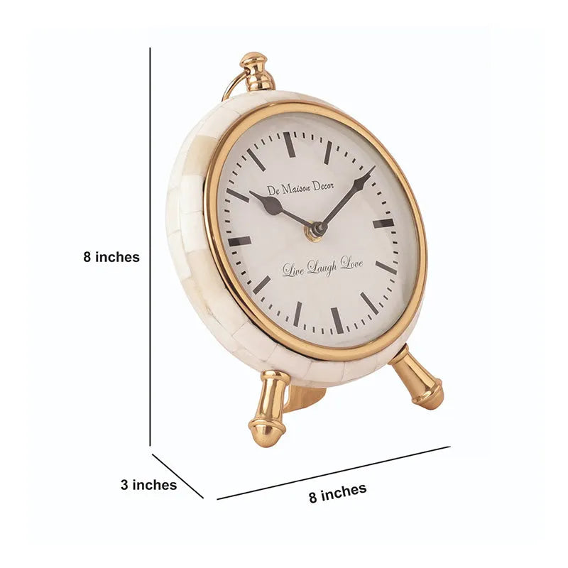 Bone Framed Table Clock Default Title