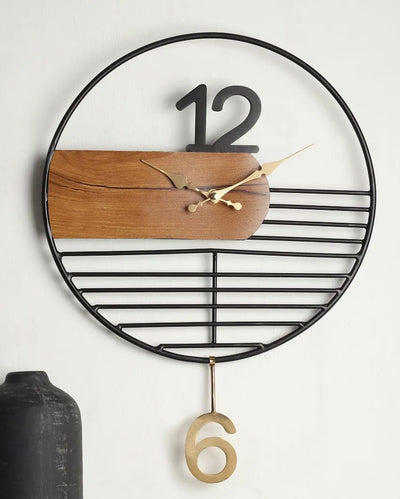 Ring Master Iron Wall Clock Black